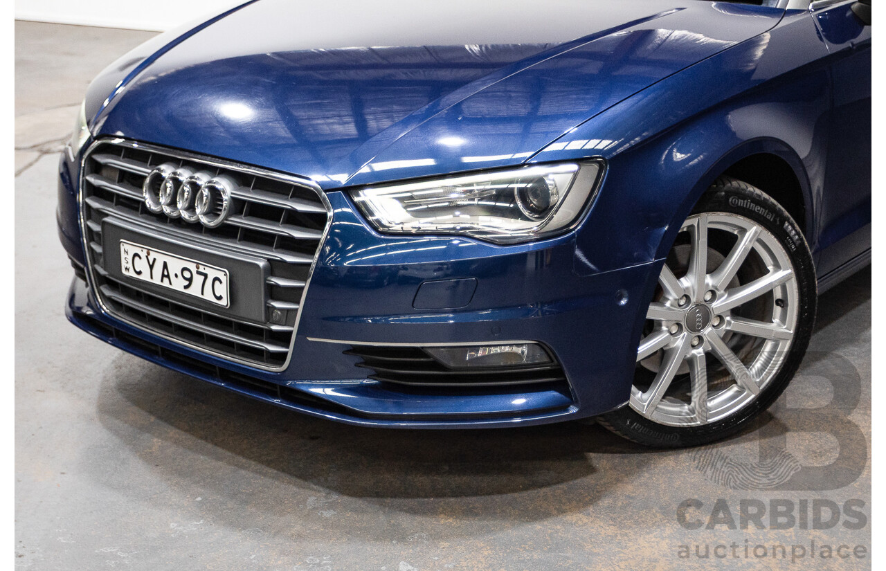 02/2015 Audi A3 1.8 TFSI AMBITION 8V MY15 2D Cabriolet Scuba Blue Turbo 1.8L
