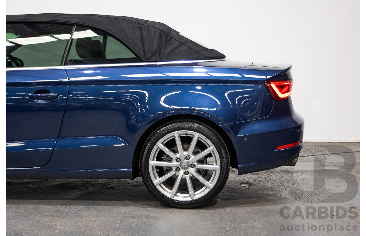 02/2015 Audi A3 1.8 TFSI AMBITION 8V MY15 2D Cabriolet Scuba Blue Turbo 1.8L