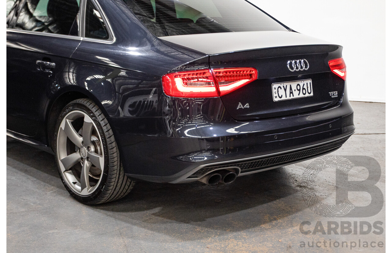 2/2015 Audi A4 2.0 TFSI Ambition Quattro B8 (8K) MY15 4d Sedan Moon light Blue Turbo 2.0L
