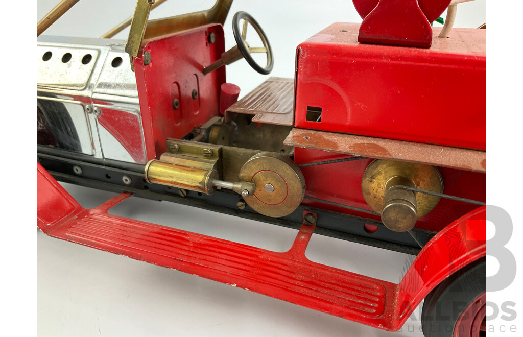 Vintage Mamod Live Steam Powered Edwardian Fire Truck, Made in England
