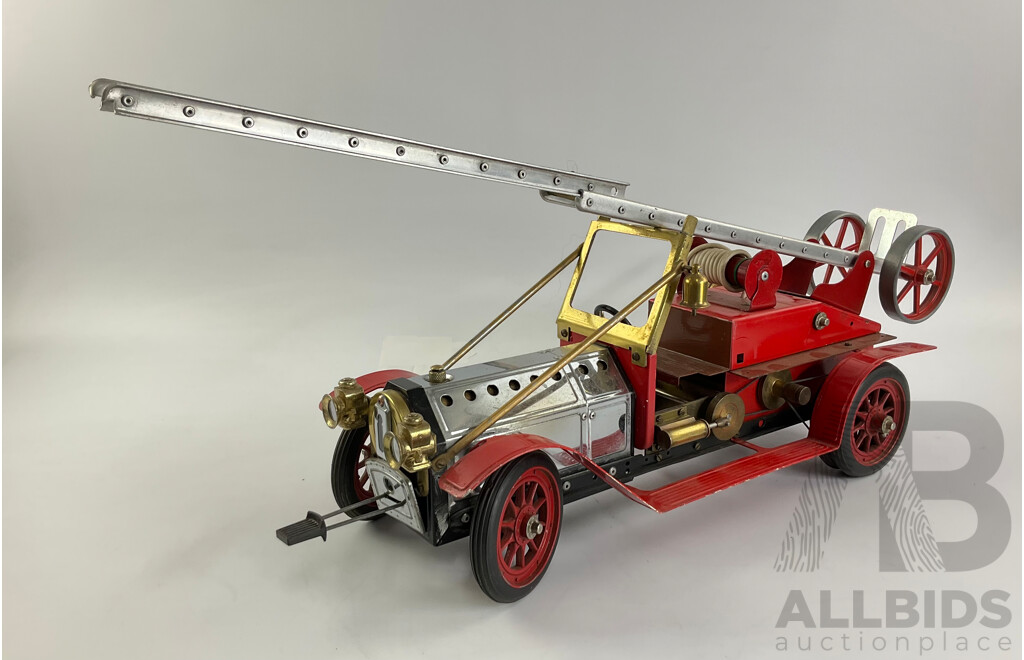 Vintage Mamod Live Steam Powered Edwardian Fire Truck, Made in England