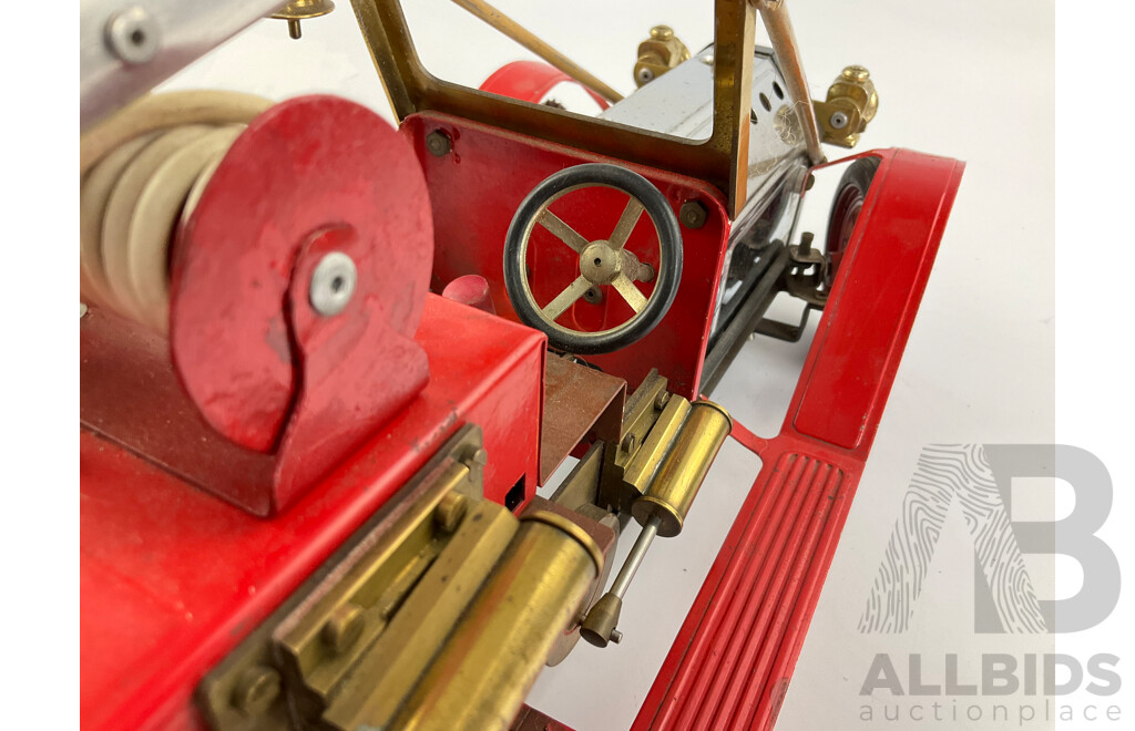 Vintage Mamod Live Steam Powered Edwardian Fire Truck, Made in England