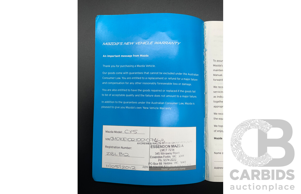 4/2012 Mazda CX-5 Grand Tourer (4x4)  4d Wagon Black Mica Turbo Diesel 2.2L