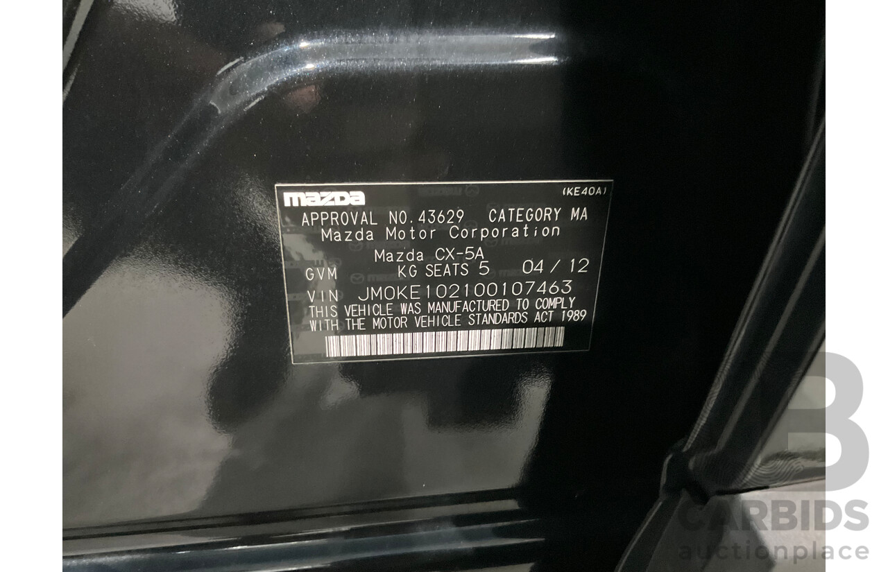 4/2012 Mazda CX-5 Grand Tourer (4x4)  4d Wagon Black Mica Turbo Diesel 2.2L