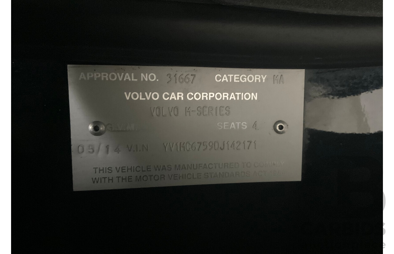 5/2014 Volvo C70 T5 MY13 2d Convertible Black Sapphire Metallic Turbo 2.5L