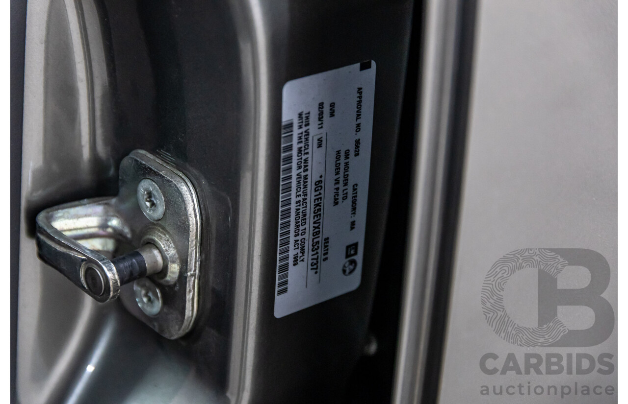 3/2011 Holden Commodore SV6 VE II 4d Sedan Alto Grey Metallic V6 3.6L