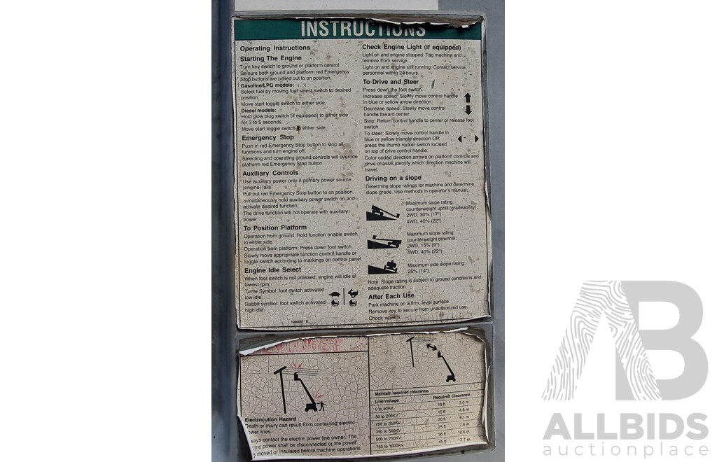 08/2008, 6.8 Tonne, 45ft Diesel Deutz F3L 2011, Telescopic Genie S-45 4WD - 13.7m Stick Boom Lift