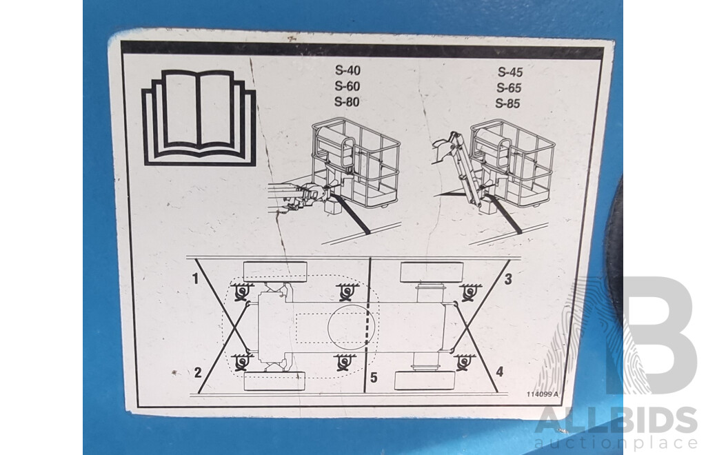 08/2008, 6.8 Tonne, 45ft Diesel Deutz F3L 2011, Telescopic Genie S-45 4WD - 13.7m Stick Boom Lift