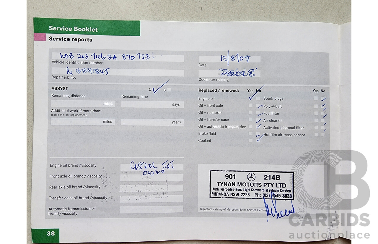 12/2005 Mercedes-Benz C180 Kompressor CL203 MY06 2d Coupe Black 1.8L