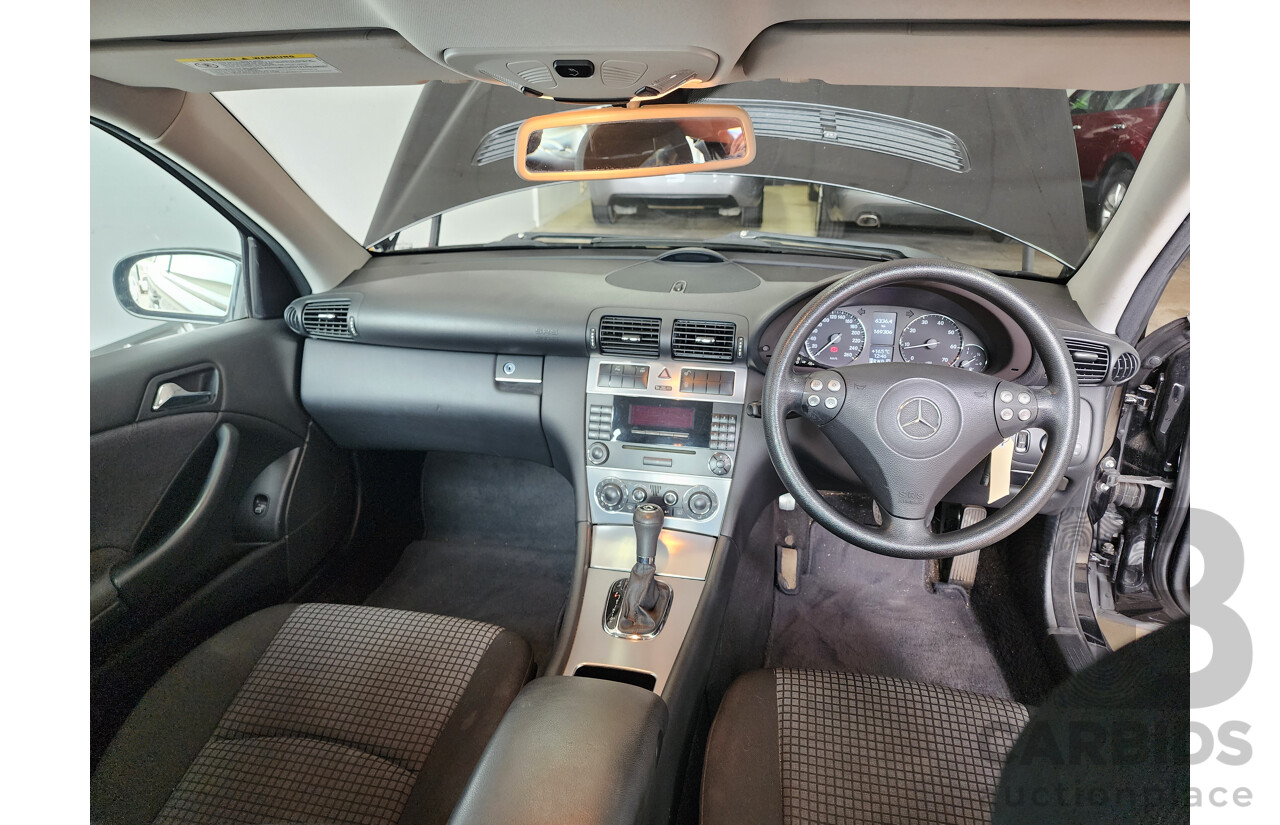 12/2005 Mercedes-Benz C180 Kompressor CL203 MY06 2d Coupe Black 1.8L