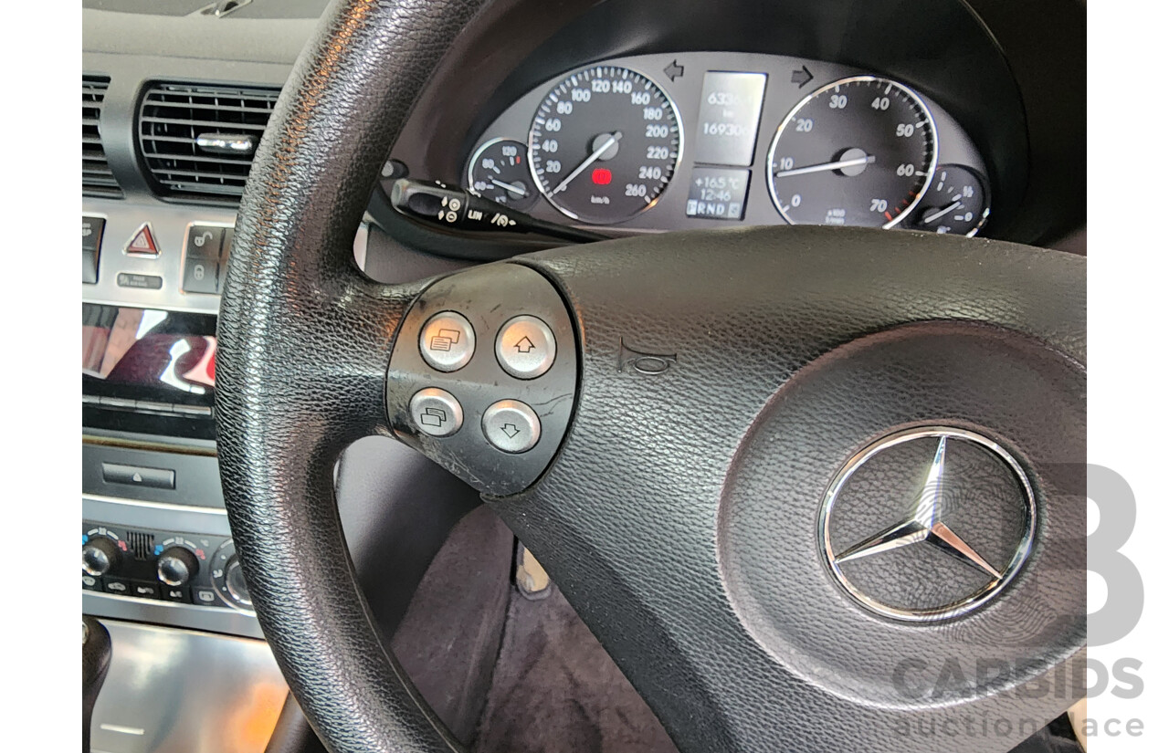 12/2005 Mercedes-Benz C180 Kompressor CL203 MY06 2d Coupe Black 1.8L