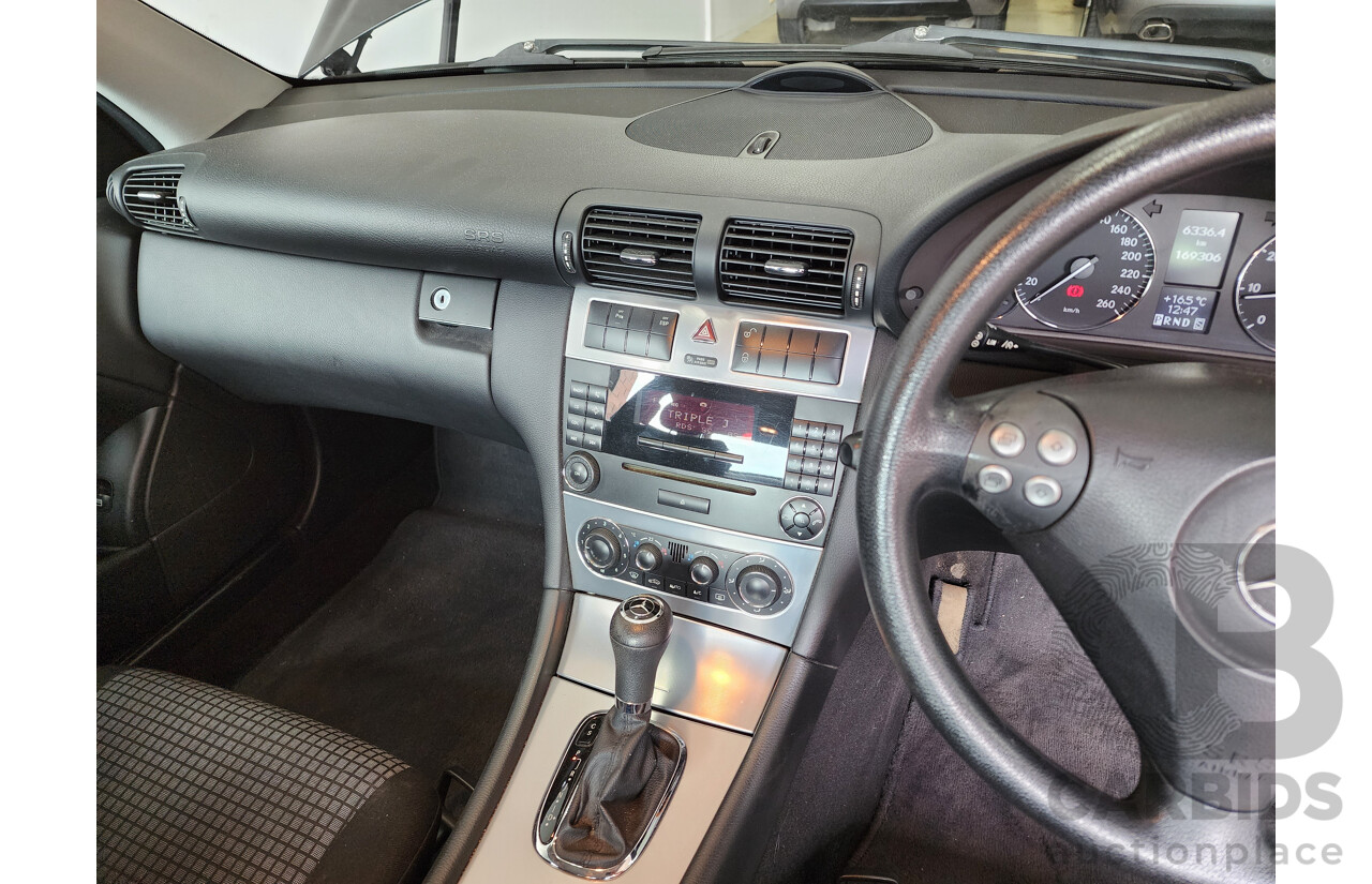 12/2005 Mercedes-Benz C180 Kompressor CL203 MY06 2d Coupe Black 1.8L