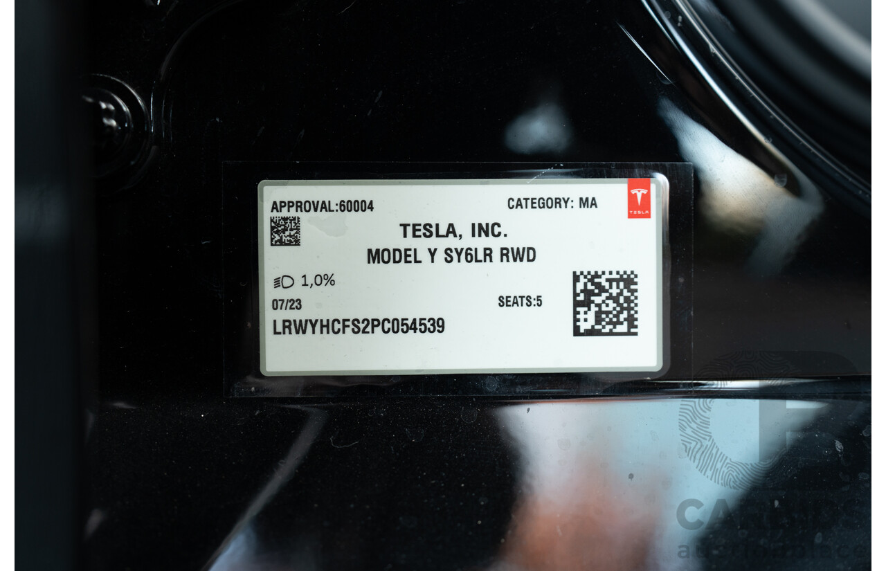 07/2023 Tesla Model Y Rear Wheel Drive 4d Wagon Solid Black Dedicated Electric EV 220kw