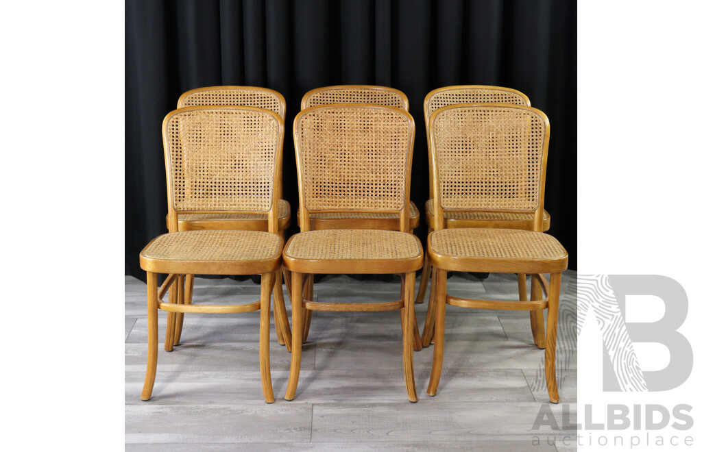 Good Set of Six European Bentwood Dining Chairs