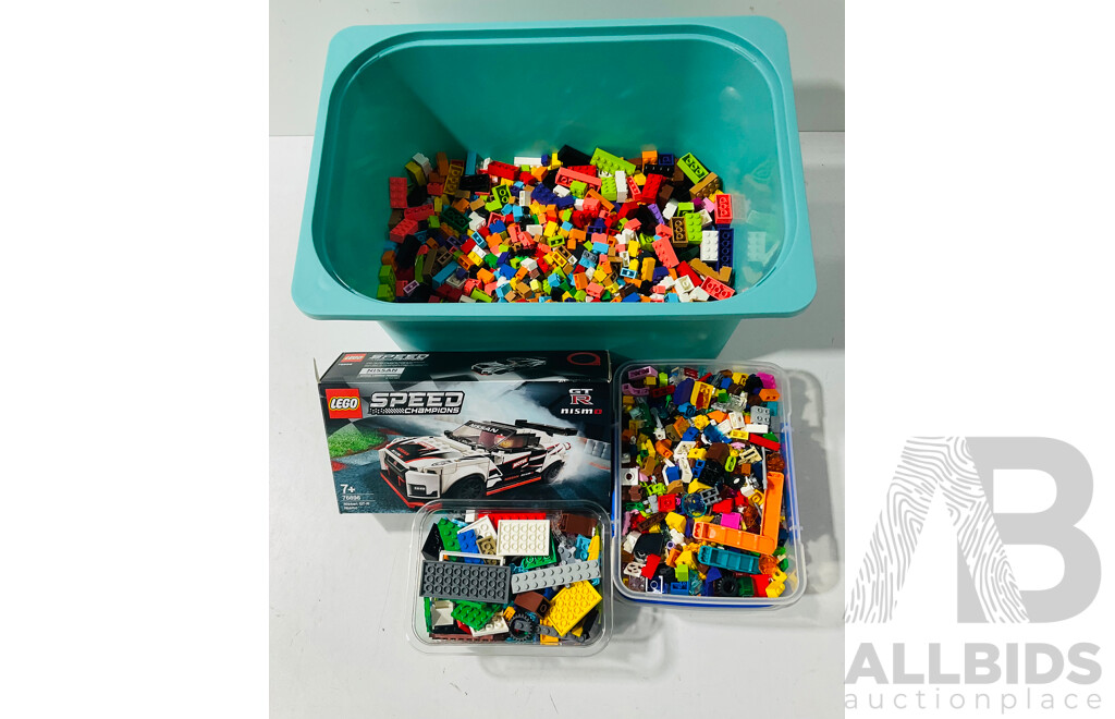 Approx. 4kg of Loose Lego Including Speed Champions Nissan GT-R Nismo Set No. 76896