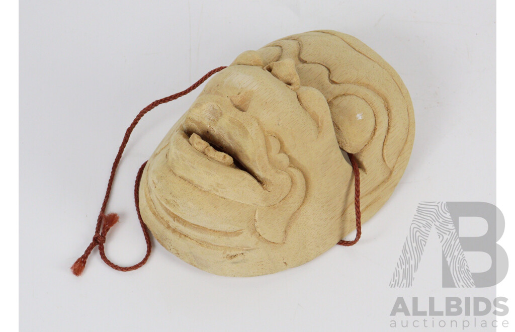 RETURNED to VENDORCollection Four Vintage Hand Carved Wooden Balinese Monkey Masks