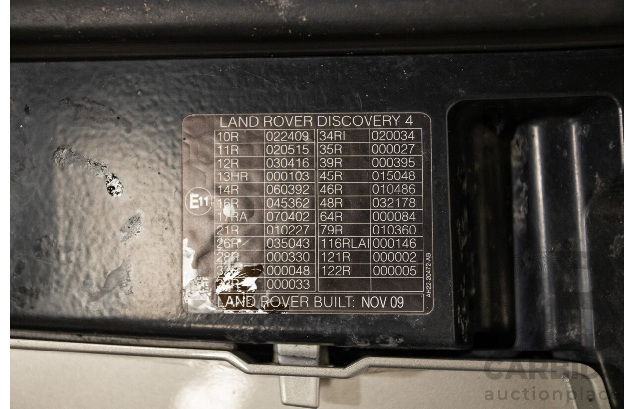 2/2010 Land Rover Discovery 4 2.7 TDV6 MY10 4d Wagon Gold Turbo Diesel V6 2.7L