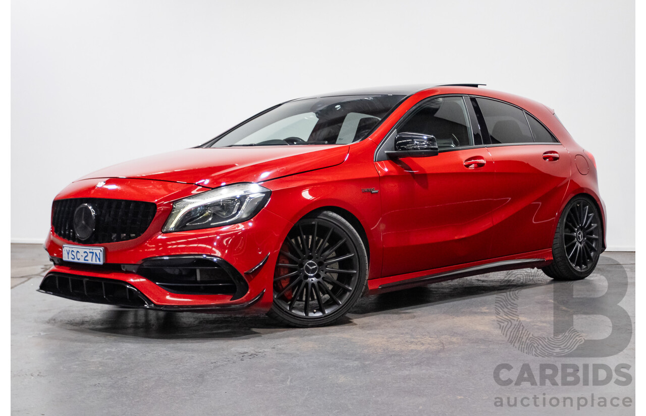 03/2016 Mercedes-Amg A45 AMG (AWD) 176 MY16 5D Hatchback Jupiter Red Turbo 2.0L