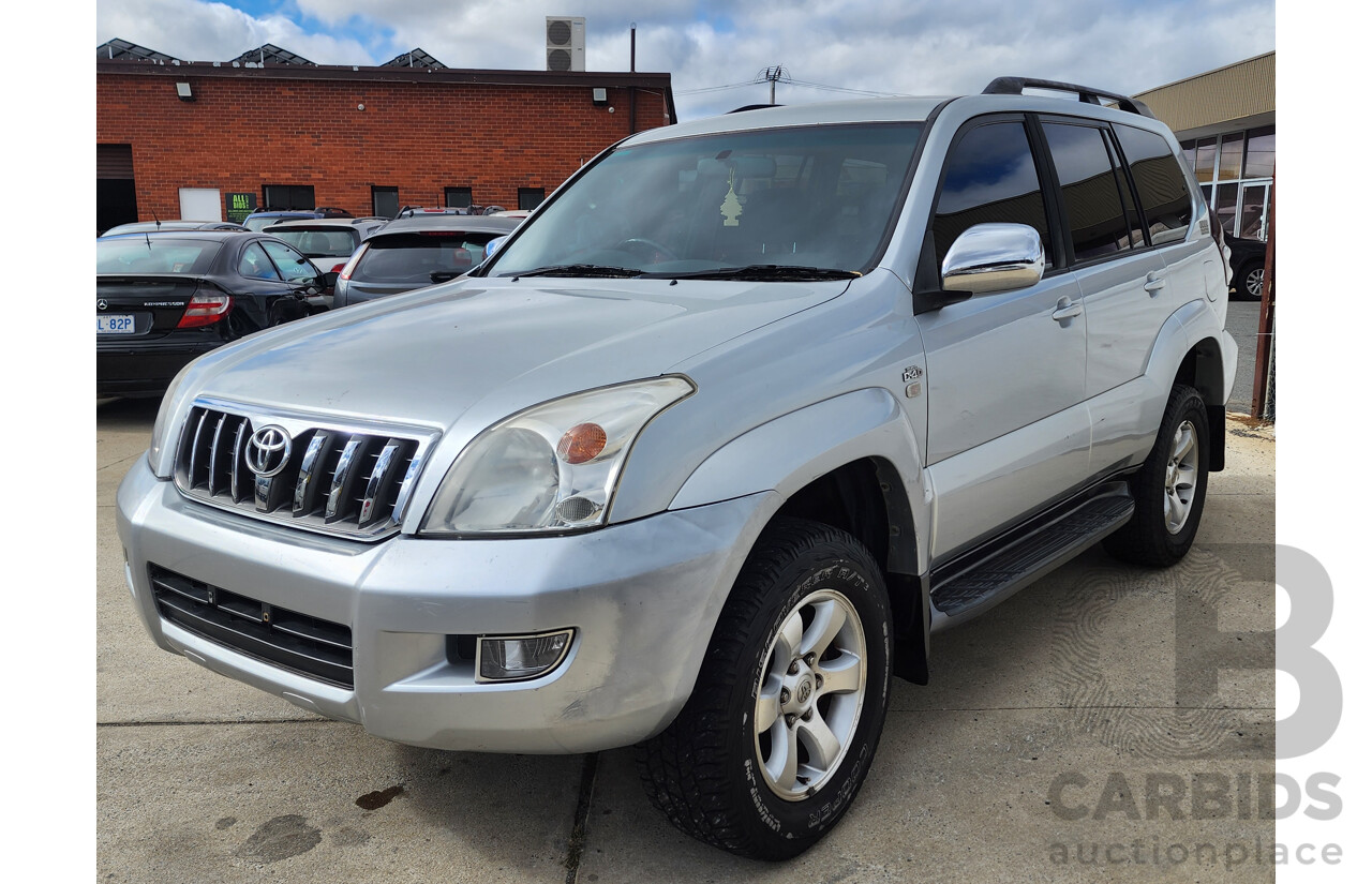 8/2007 Toyota Landcruiser Prado GXL (4x4) KDJ120R MY07 4d Wagon Silver 3.0L