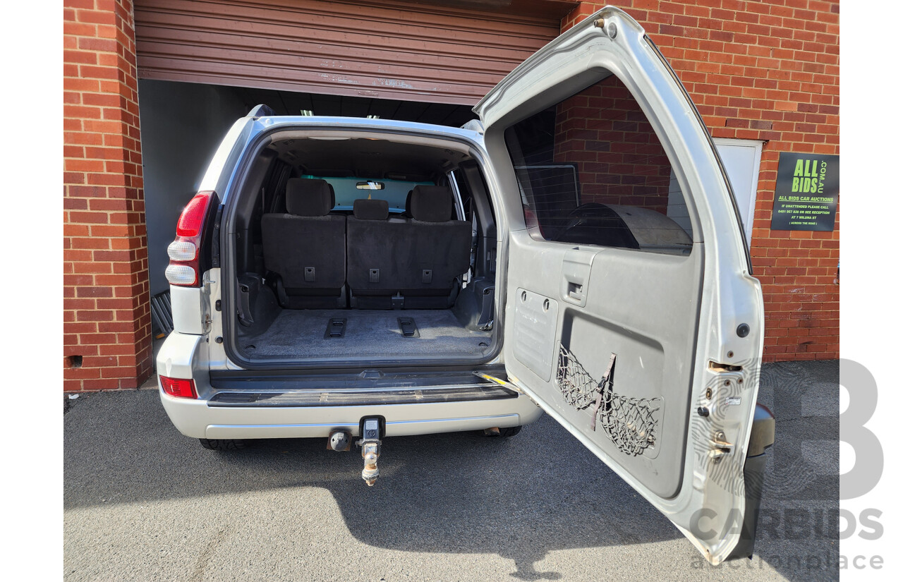 8/2007 Toyota Landcruiser Prado GXL (4x4) KDJ120R MY07 4d Wagon Silver 3.0L