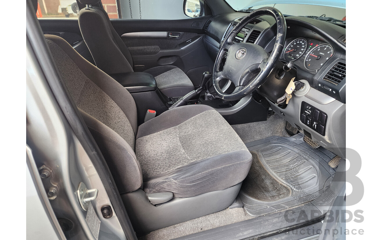 8/2007 Toyota Landcruiser Prado GXL (4x4) KDJ120R MY07 4d Wagon Silver 3.0L