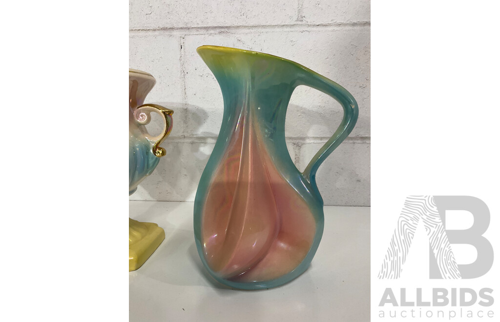 Victorian Ceramic Vases, Australian Pottery MINGAY Vase - Lot of 4