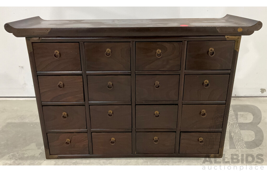 Korean Elm Apothecary Chest of Sixteen Drawers