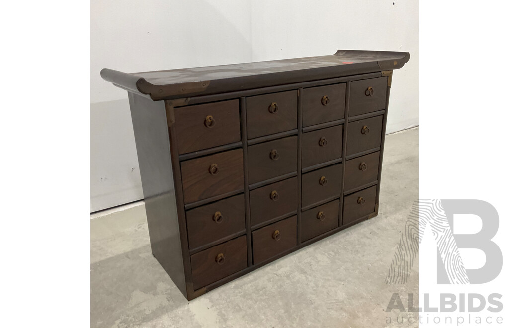 Korean Elm Apothecary Chest of Sixteen Drawers