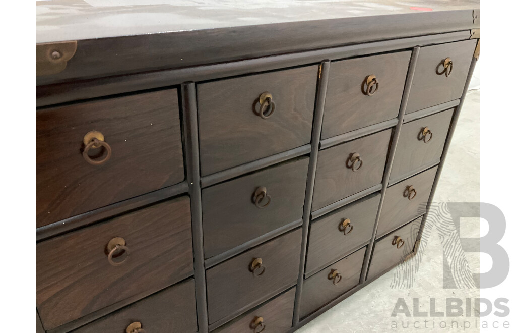 Korean Elm Apothecary Chest of Sixteen Drawers