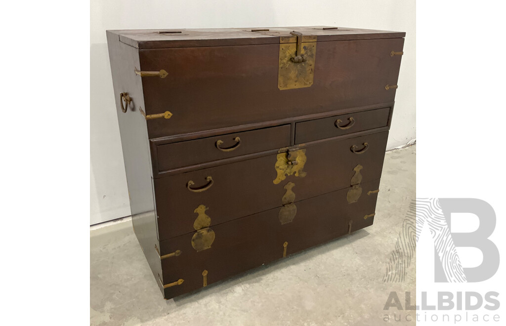 Vintage Asian Timber Cabinet Chest Cabinet