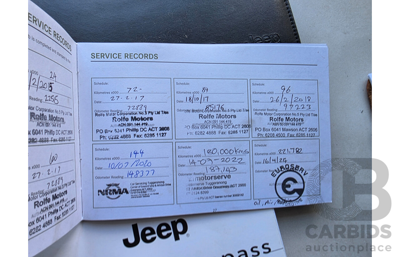 9/2013 Jeep Compass Limited (4x4) MK MY12 4d Wagon White 2.4L