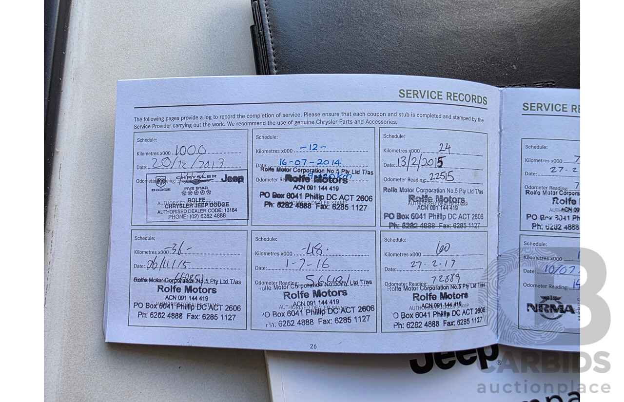 9/2013 Jeep Compass Limited (4x4) MK MY12 4d Wagon White 2.4L