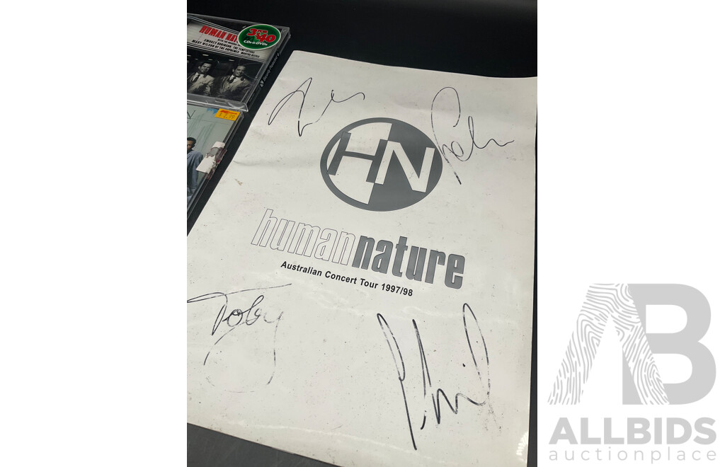 HUMAN NATURE Collection of 3 CD and Autogrphed Australian Concert Tour 1997/98 Magazine - Lot of 4