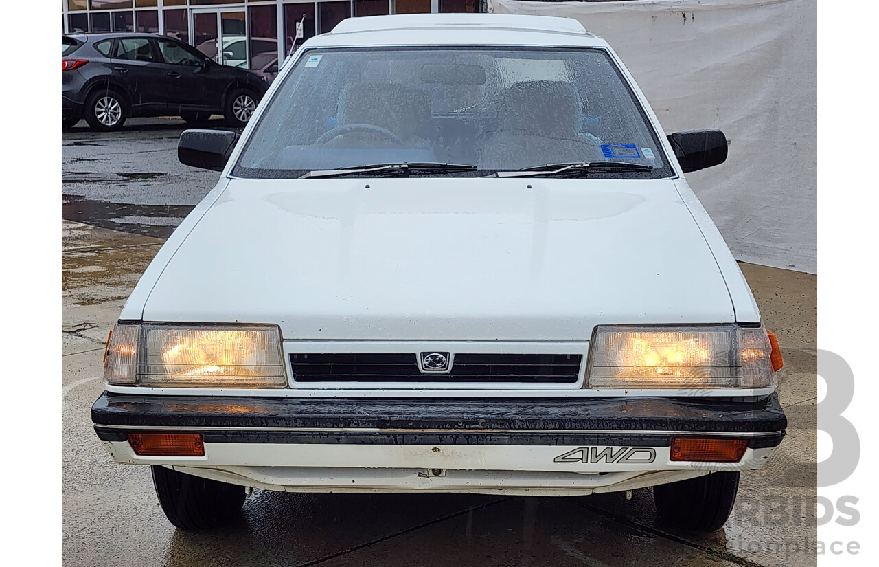 6/1989 Subaru GL Touring (4wd)  4d Wagon White 1.8L