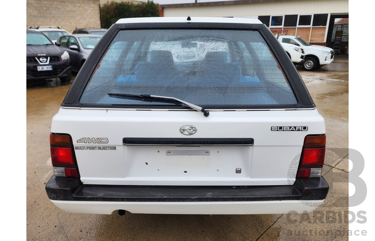 6/1989 Subaru GL Touring (4wd)  4d Wagon White 1.8L