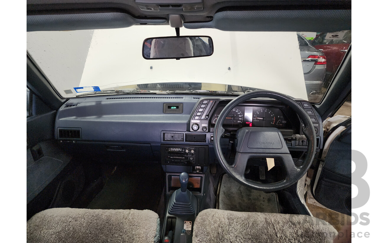 6/1989 Subaru GL Touring (4wd)  4d Wagon White 1.8L