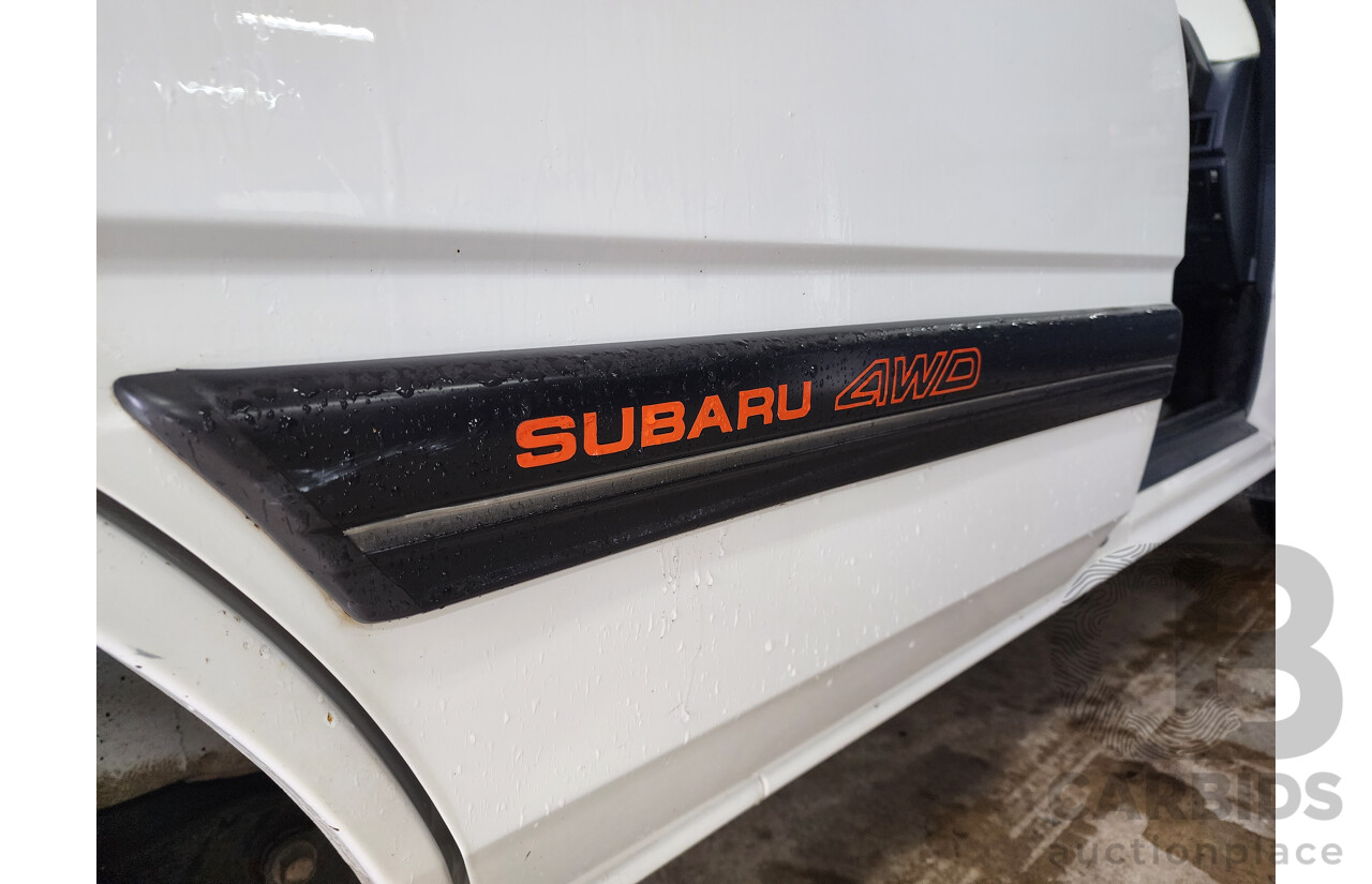 6/1989 Subaru GL Touring (4wd)  4d Wagon White 1.8L