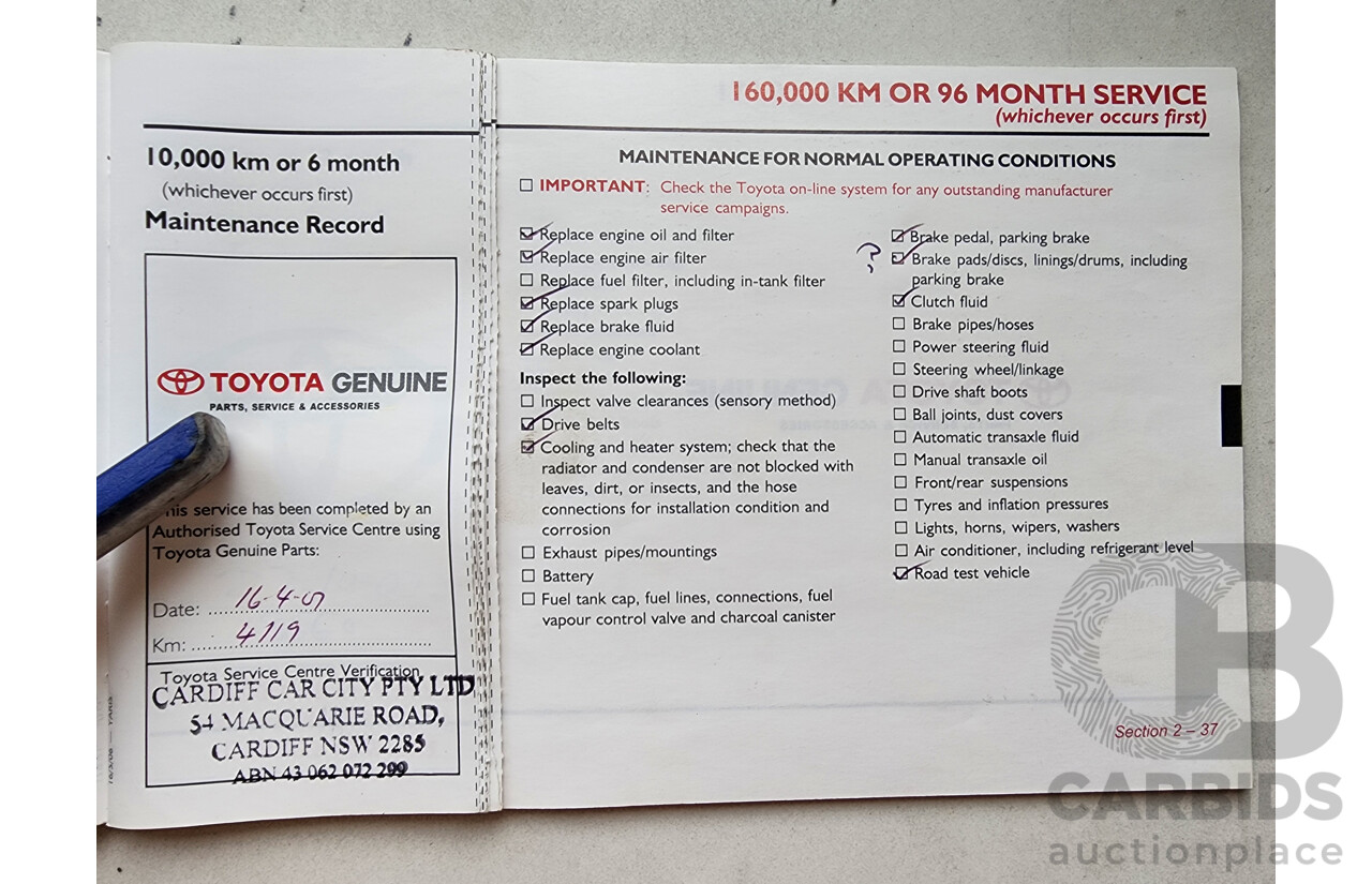 7/2006 Toyota Yaris YRS NCP93R 4d Sedan Blue 1.5L