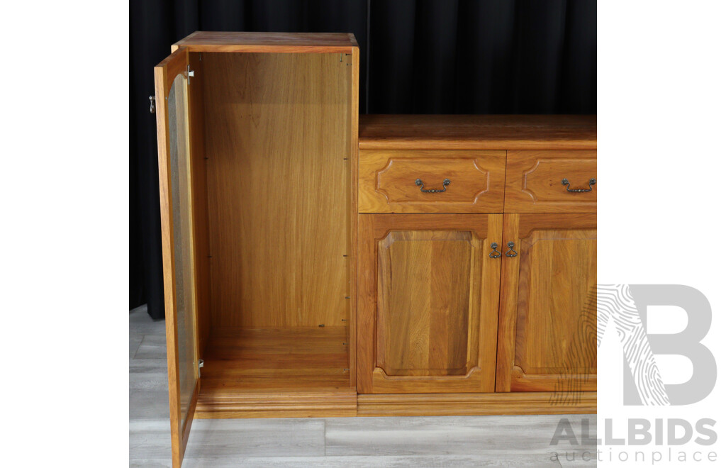 Modern Hardwood Three Piece Entertainment Unit