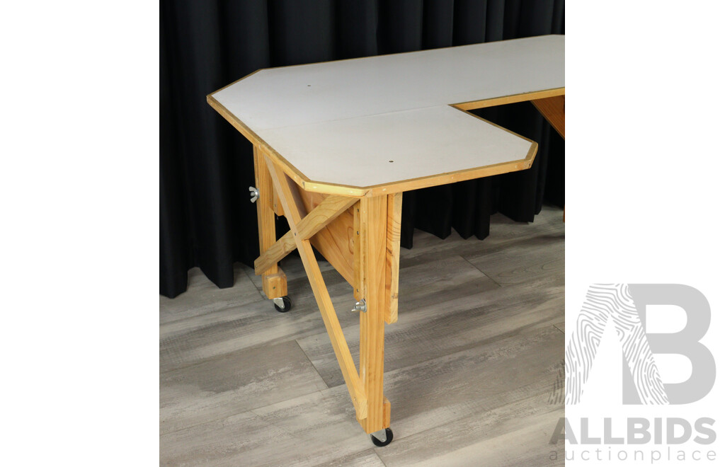 Modern Timber Desk With Laminate Top