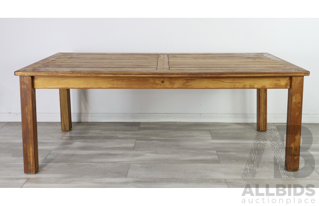 Modern Hardwood Seven Piece Outdoor Suite