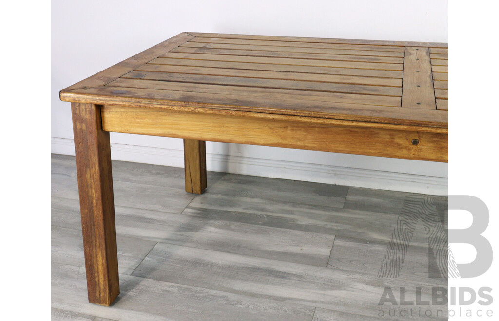 Modern Hardwood Seven Piece Outdoor Suite
