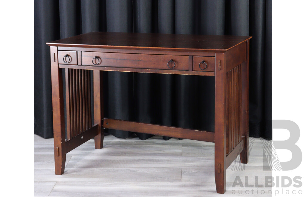 Modern Timber Three Drawer Desk