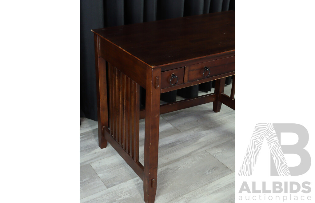 Modern Timber Three Drawer Desk