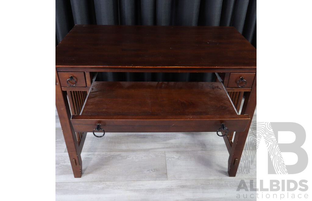 Modern Timber Three Drawer Desk