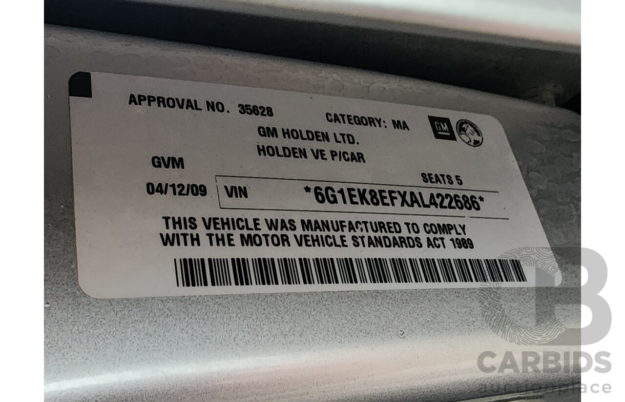 12/2009 Holden Commodore International VE MY09.5 4d Sportwagon Silver 3.6L