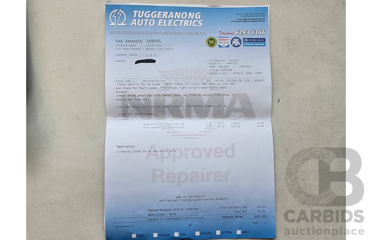 8/2016 Holden Captiva 5 (fwd) CG MY16 4d Wagon White 2.4L