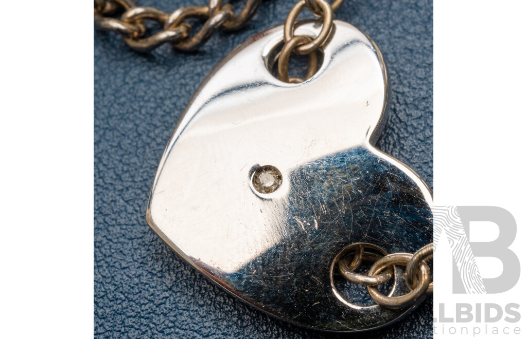 Hot Diamonds Sterling Silver Necklace with Diamond Set Heart Slider Pendant, 40cm, Original Presentation Box, 17.81 Grams