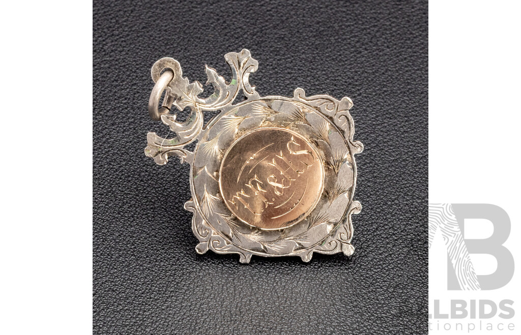 9ct Rose Gold and 925 Sterling Silver Winning Medallion