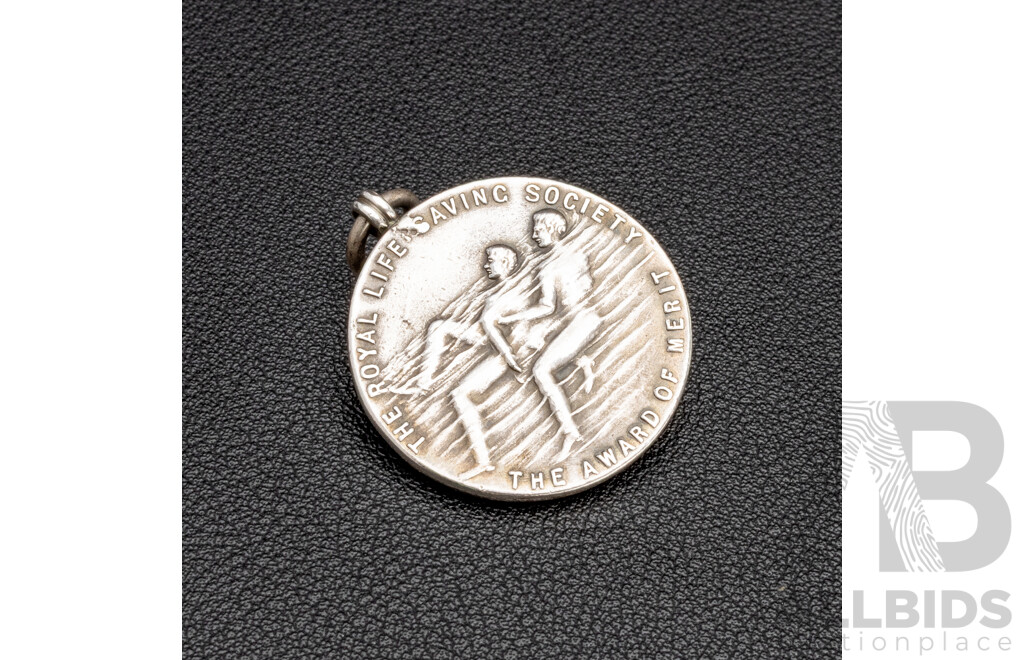 925 Sterling Silver Surf Lifesaving Medallion